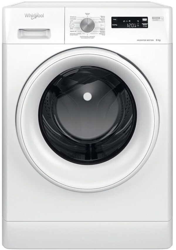 WHIRLPOOL LAVADORA FFS8258W C/F 8Kg 1200rpm A+++
