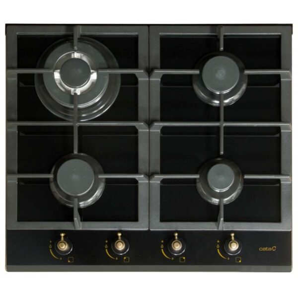 CATA ENCIMERA CRISTALGAS RCI631BK 4FUEG NEGRA RUST