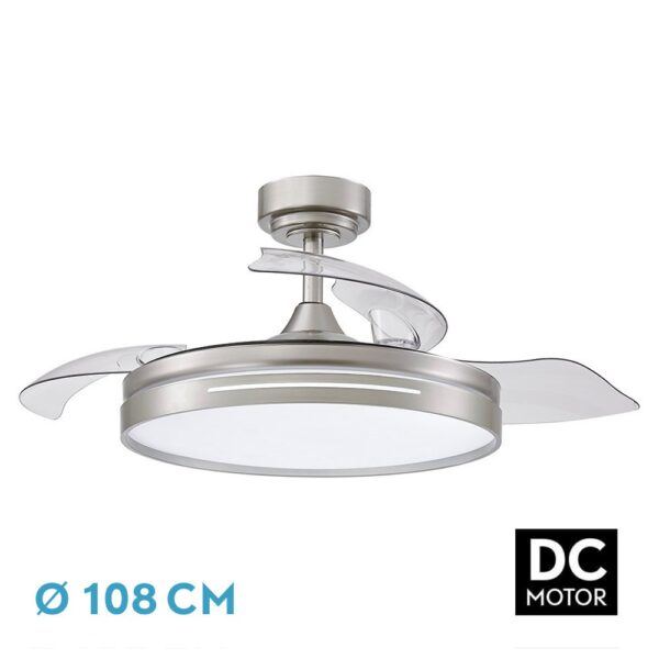 ABRILA VENT TECHO DC MICENAS Niquel 108cm 72w
