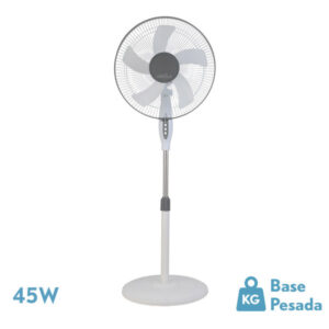 ABRILA VENTILAD PIE BELMONTE blanco/gris 3velo 45w